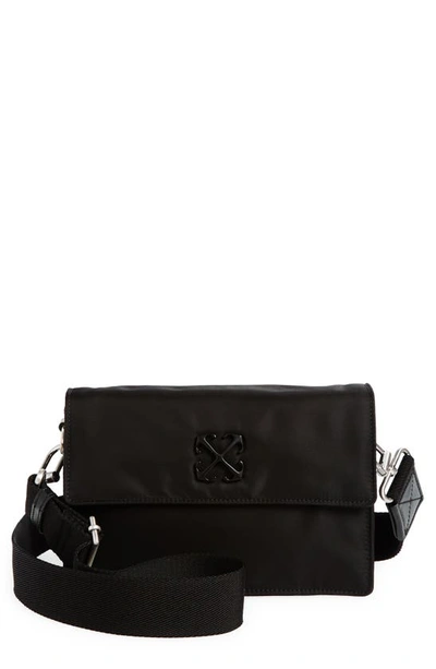 Off-white Men's Diagonal-panel Flap Crossbody Bag In Black/white, ModeSens