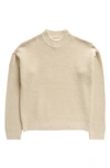 Treasure & Bond Kids' Mock Neck Sweater In Ivory Whitecap
