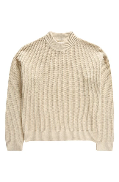 Treasure & Bond Kids' Mock Neck Jumper In Ivory Whitecap