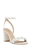 Stuart Weitzman Nearly Bare Portia Sandal In White Leather