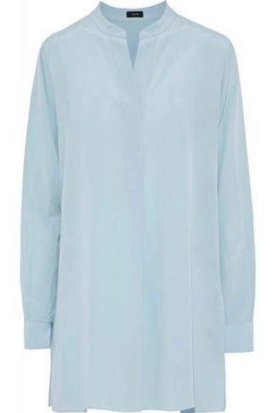 Joseph Woman Silk Crepe De Chine Tunic Sky Blue