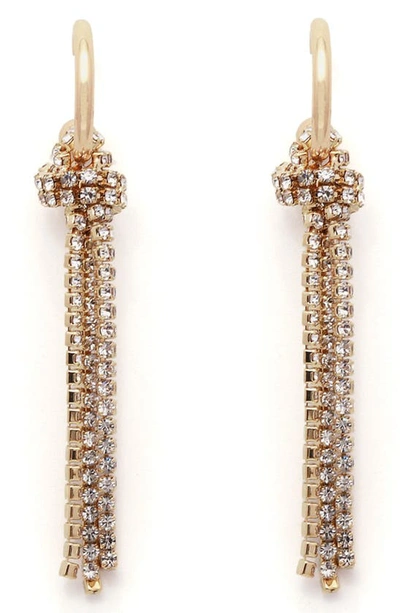 Petit Moments Knotted Glitz Drop Earrings In Gold