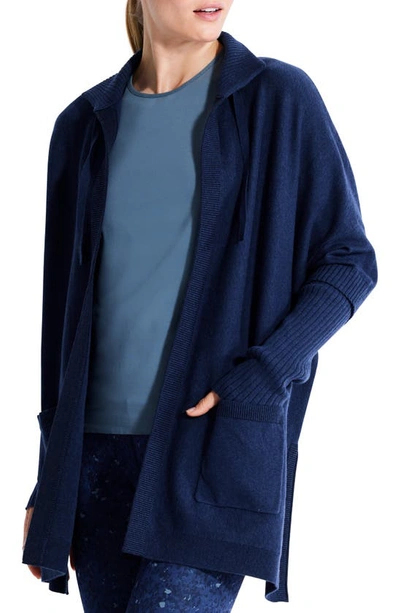 Nz Active By Nic+zoe Cool Down Open Front Cardigan In Ink
