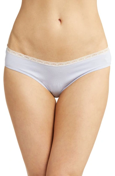 Free People Intimately Fp Lace Trim Briefs In Slate