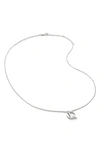 Monica Vinader Initial Pendant Necklace In Sterling Silver