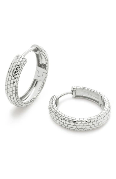 Monica Vinader Small Heirloom Hoop Earrings In Sterling Silver