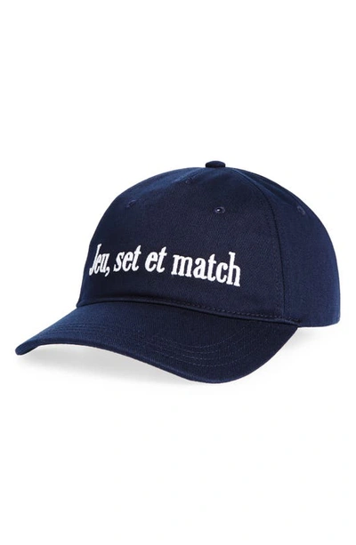 Lacoste Embroidered Graphic Baselball Hat In 166 Navy