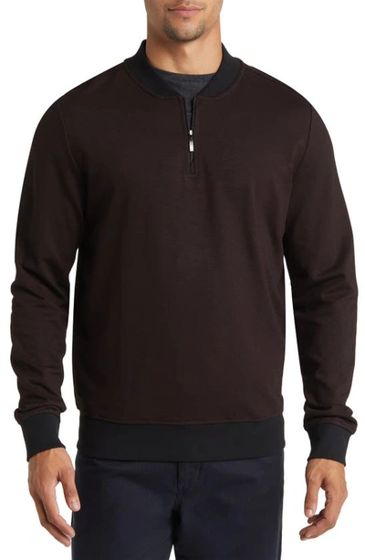 Robert Barakett Jamestown Half-zip Pullover In Port