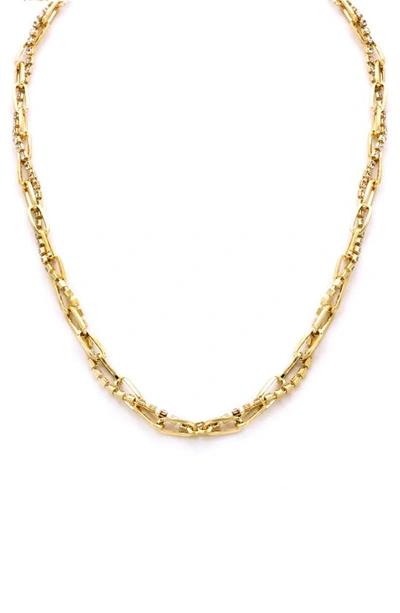 Panacea Crystal Twist Chain Necklace In Gold