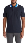 Hugo Boss Phillipson Piqué Polo In Dark Blue