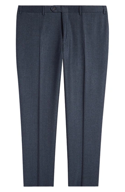 Canali Trim Fit Impeccabile Wool Pants In Blue