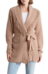 360cashmere Alissa Fringed Wool & Cashmere Cardigan In Vicuna