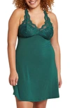 Fleur't Belle Epoque Fuller Cup Lace Chemise In Grove