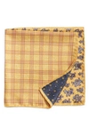 Nordstrom Paisley Silk Pocket Square In Yellow