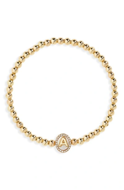 Baublebar Crystal Initial Pisa Bracelet In Gold A