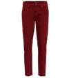 Citizen Of Humanity Elsa Mid-rise Cropped Slim Jeans In Red