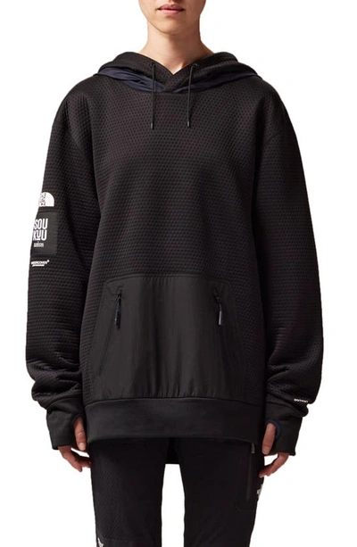 The North Face X Undercover Soukuu Dotknit Double Hoodie In Tnf Black/ Aviator Navy