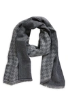 Cole Haan Reverisble Recycled Polyester Scarf In Navy Grey