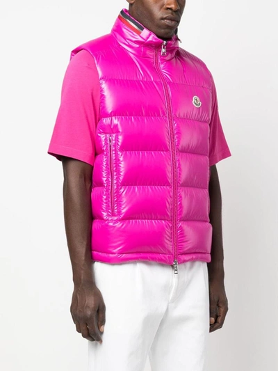 Moncler Waistcoats In Pink