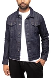 X-ray Slim Washed Denim Jacket In Blue Rinse