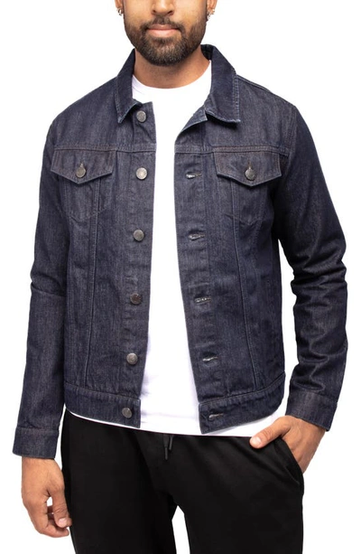 X-ray Slim Washed Denim Jacket In Blue Rinse