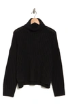 360cashmere Angelica Wool & Cashmere Ribbed Turtleneck Sweater In Black