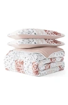 Ienjoy Home 3-piece Scroll Print Quilt Set In Blush