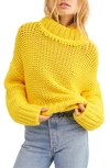Free People My Only Sunshine Sweater In Yellow In Love
