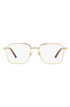 Dolce & Gabbana 55mm Rectangular Glasses In Gold