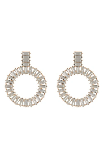 Tasha Crystal Baguette Drop Earrings In Gold