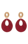 Tasha Two-tone Textured Drop Earrings In Mauve