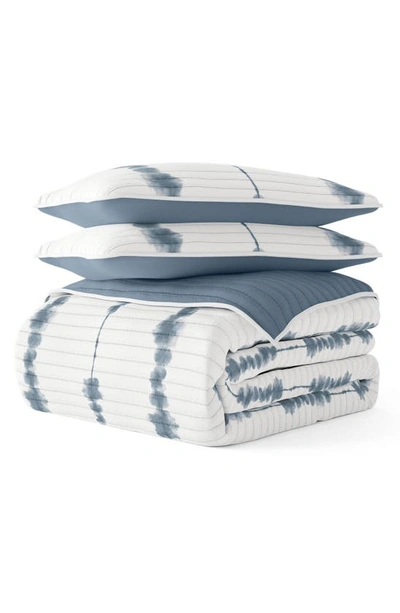 Ienjoy Home All Season Shibori King 3-piece Down Alternative Reversible Comforter Set In Navy