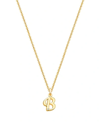 Tiny Blessings Girls' 14k Gold Diamond Initial 13-14 Necklace - Baby, Little Kid, Big Kid In 14k Gold - B