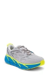 Hoka Gender Inclusive Clifton L Sneaker In Lunar Rock / Diva Blue