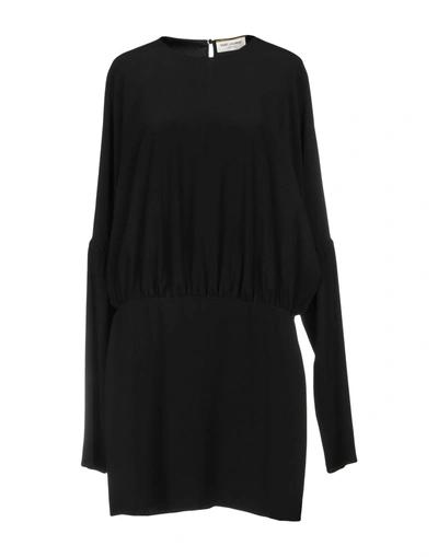 Saint Laurent Short Dress In Black