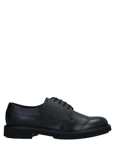 Emporio Armani Laced Shoes In Black