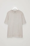 Cos Washed Cotton T-shirt In Grey