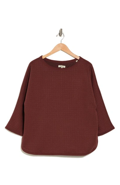 Max Studio Waffle Knit Top In Raisin