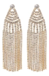 Tasha Crystal Fringe Drop Earrings In Gold