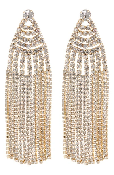 Tasha Crystal Fringe Drop Earrings In Gold