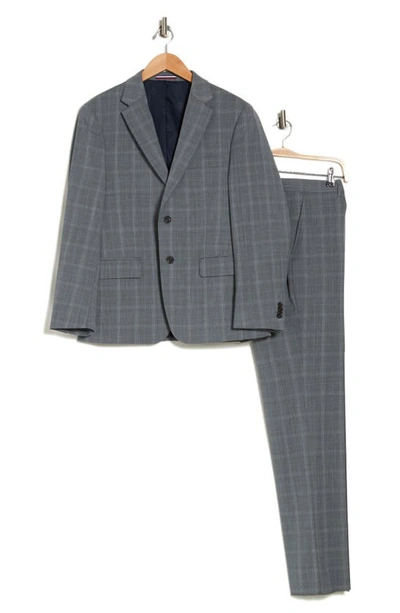 Tommy Hilfiger Classic Grey Plaid Wool Blend Suit