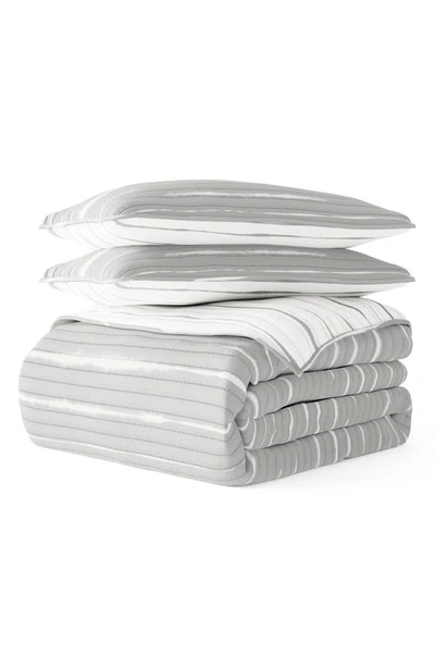 Ienjoy Home Homespun Horizon Reversible Comforter & Shams Set In Light Gray