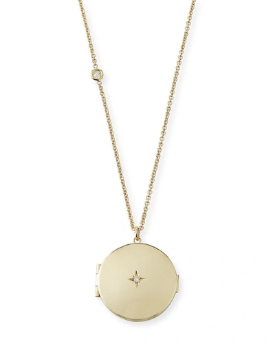 Zoë Chicco 14k Star Diamond Locket Necklace In White/gold