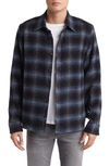 Peregrine Check Wool Overshirt In Storm