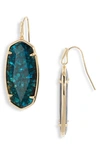 Kendra Scott Faceted Elle Drop Earrings In Gold/dark Teal