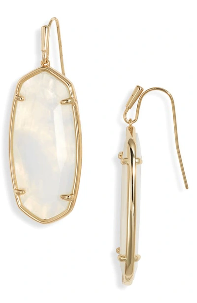 Kendra Scott Faceted Elle Drop Earrings In Gold/iridescent Opalite
