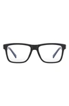 Fifth & Ninth Parker 57mm Square Blue Light Blocking Glasses In Black