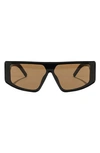 Fifth & Ninth Tatum 61mm Square Sunglasses In Brown/ Black