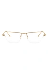 Fifth & Ninth Aston 57mm Cat Eye Blue Light Blocking Glasses In Gold