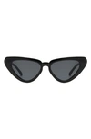 Fifth & Ninth Freya 53mm Gradient Polarized Cat Eye Sunglasses In Black